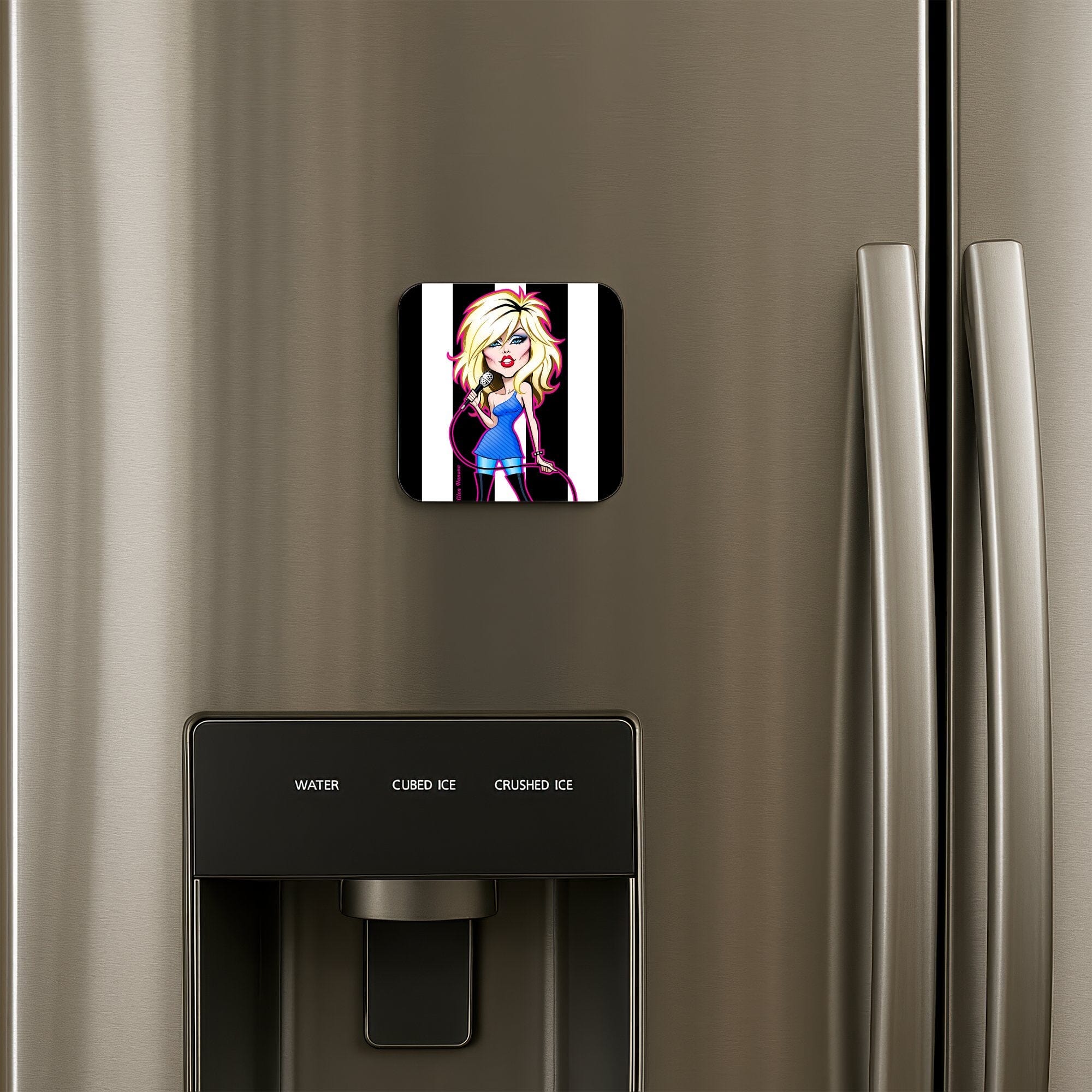 Stylish character graphic square fridge magnet product