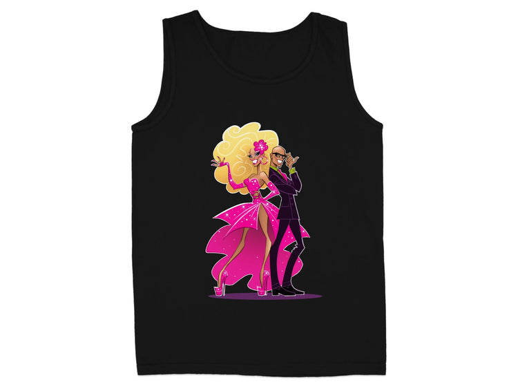Stylish Cartoon Dance Duo Design Tank Top product