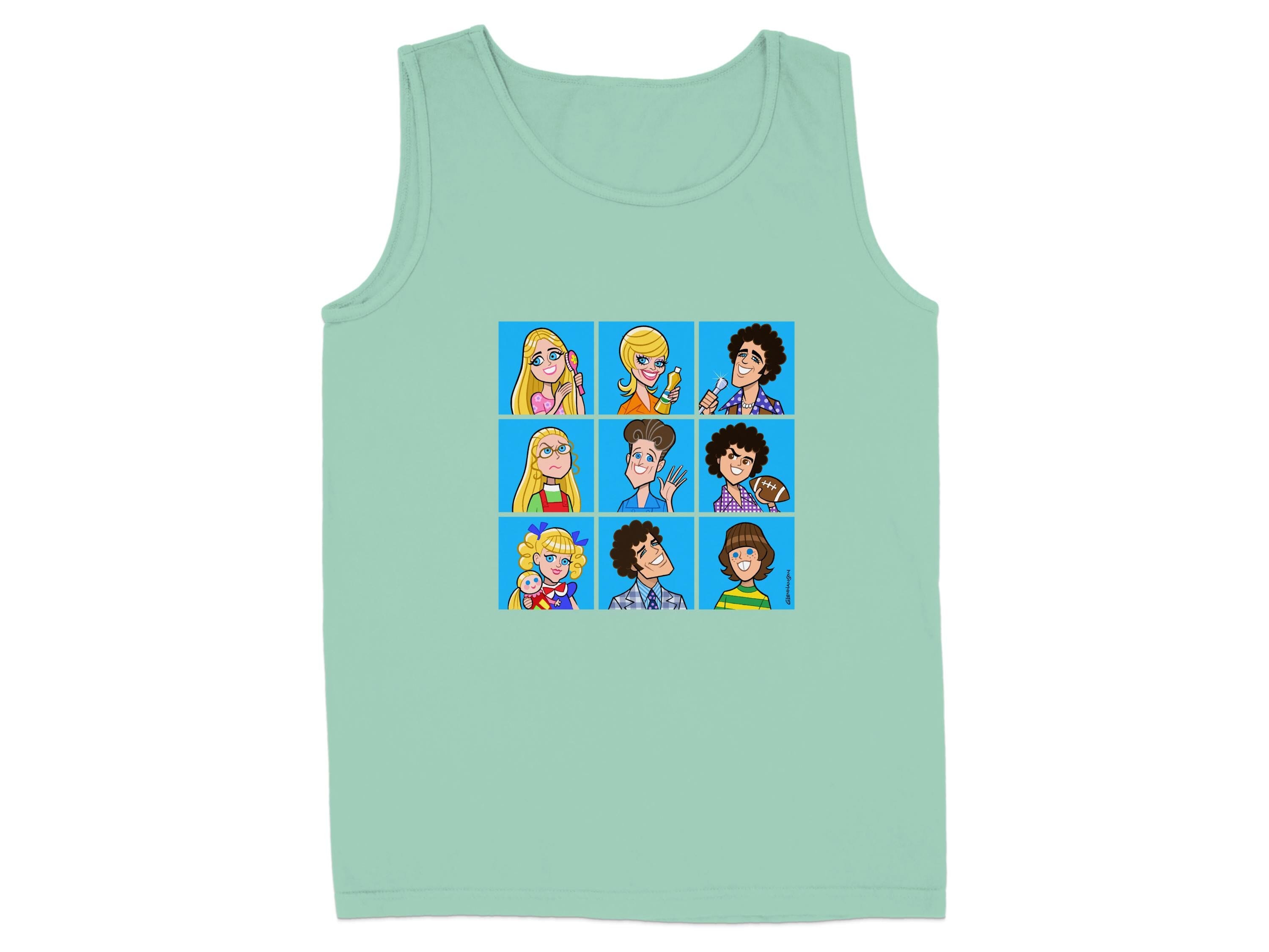 Colorful Cartoon Characters Design Tank Top product