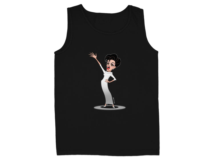 Diva Character Graphic Black Tank Top product type