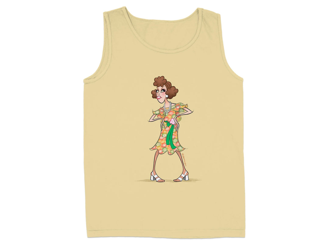 Funny Cartoon Character Yellow Tank Top product type