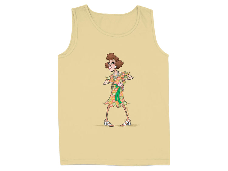 Funny Cartoon Character Yellow Tank Top product type