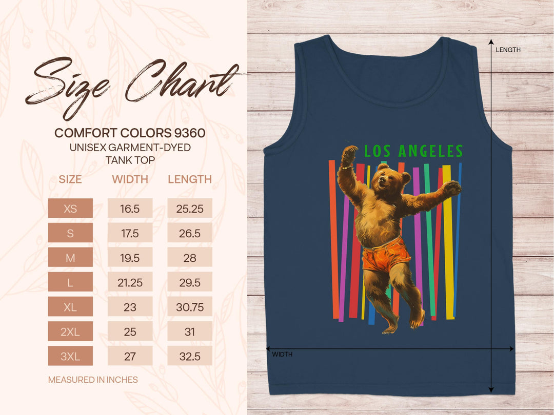 Los Angeles Bear Graphic Unisex Garment-Dyed Tank Top product