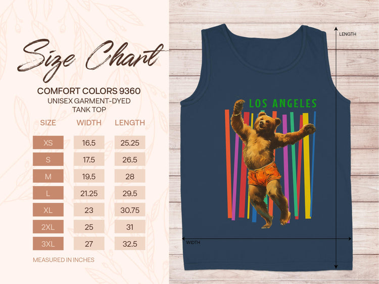 Los Angeles Bear Graphic Unisex Garment-Dyed Tank Top product