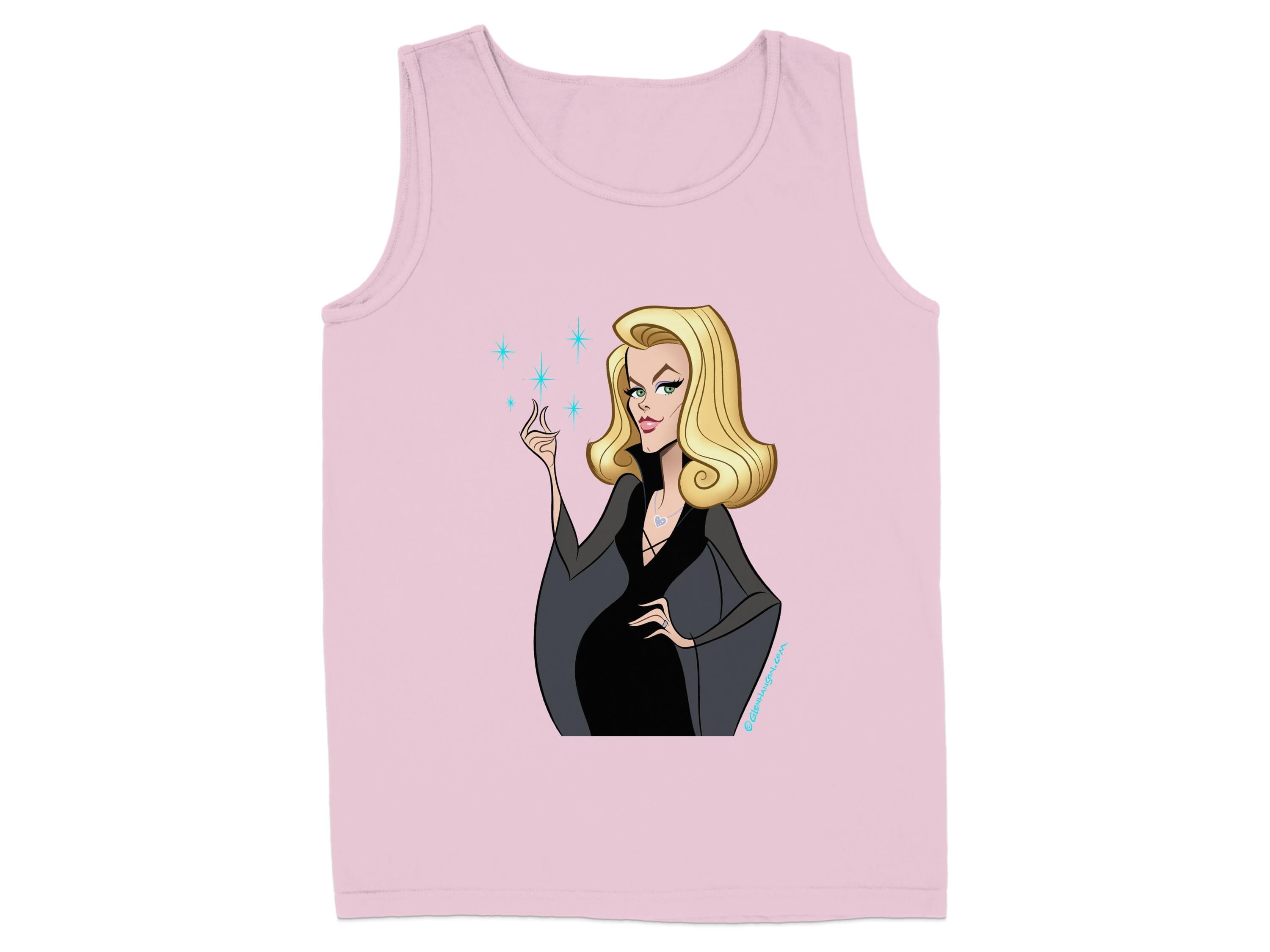 Bewitching Cartoon Sorceress Graphic Tank Top product type