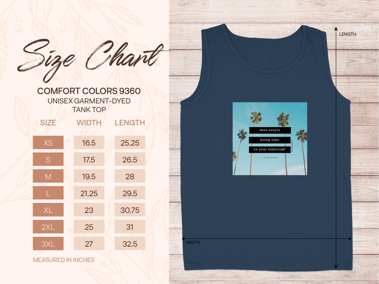 Scenic Palm Trees Graphic Unisex Garment-Dyed Tank Top product type