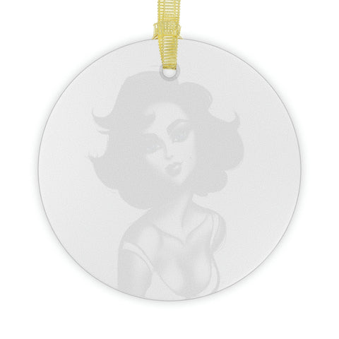 Violet eyes - Glass Ornaments
