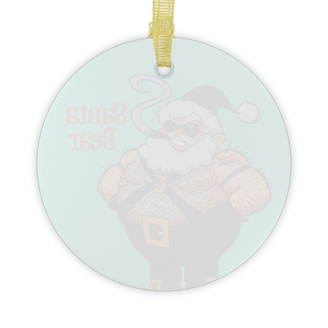 Santa Bear - Glass Ornaments