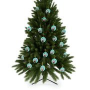 Santa Bear - Glass Ornaments