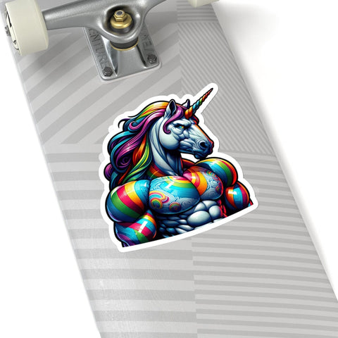 Fierce Rainbow Unicorn - Kiss-Cut Stickers