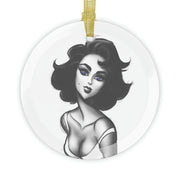 Violet eyes - Glass Ornaments