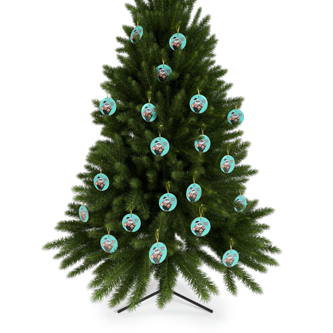 Santa Bear - Glass Ornaments