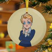 Tea she drank - Glass Ornaments