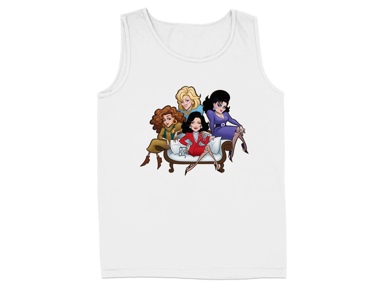 Animated Characters Print White Tank Top product type