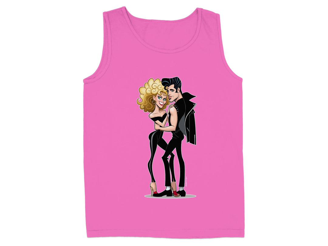 Stylish Couple Graphic Design Pink Tank Top product