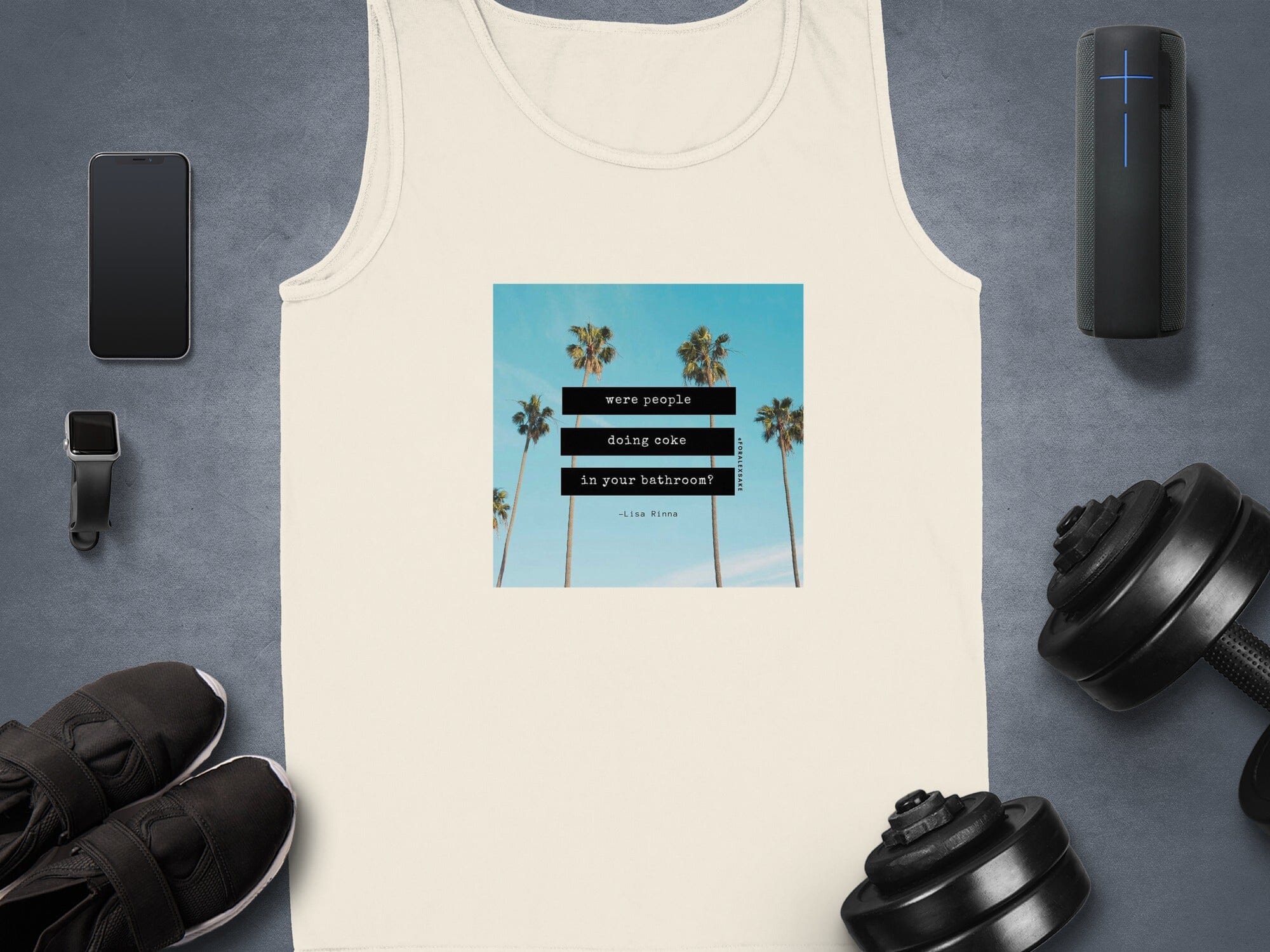 Palm Trees With Inspirational Quote Tank Top Product