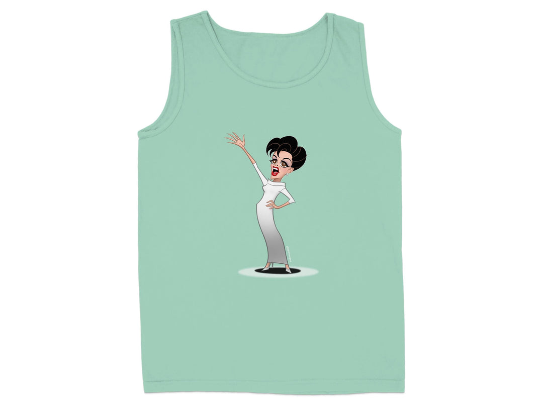 Animated Character Print Light Green Tank Top product type