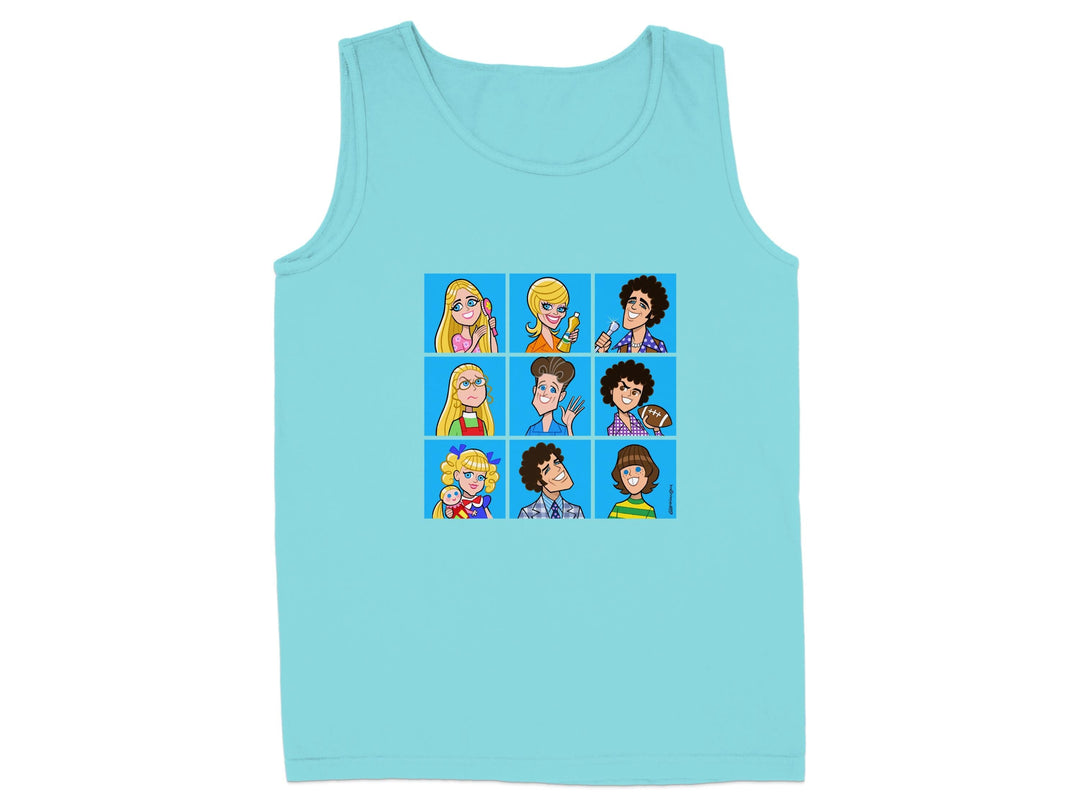 Cartoon Character Grid Design Tank Top product