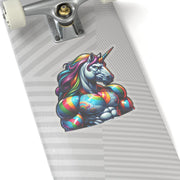 Fierce Rainbow Unicorn - Kiss-Cut Stickers