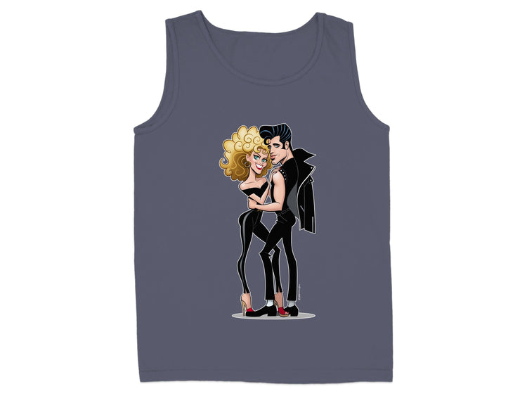 Rock and Roll Cartoon Couple Printed Tank Top product type