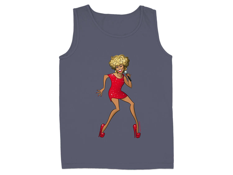 Animated Diva Holding Microphone Design Tank Top Product