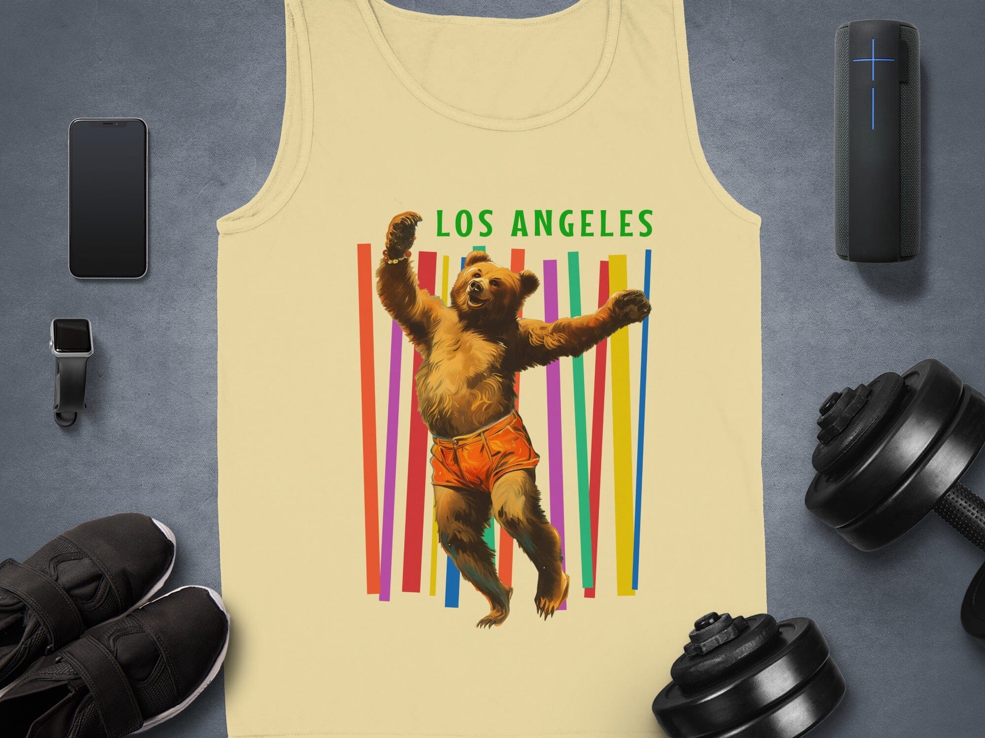 Vibrant Dancing Bear Los Angeles Tank Top product