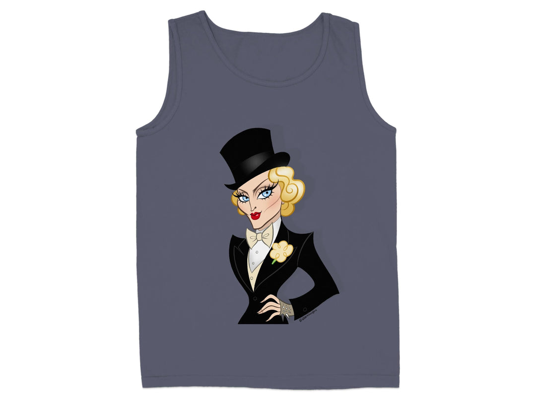 Stylish Top Hat Cartoon Character Printed Tank product