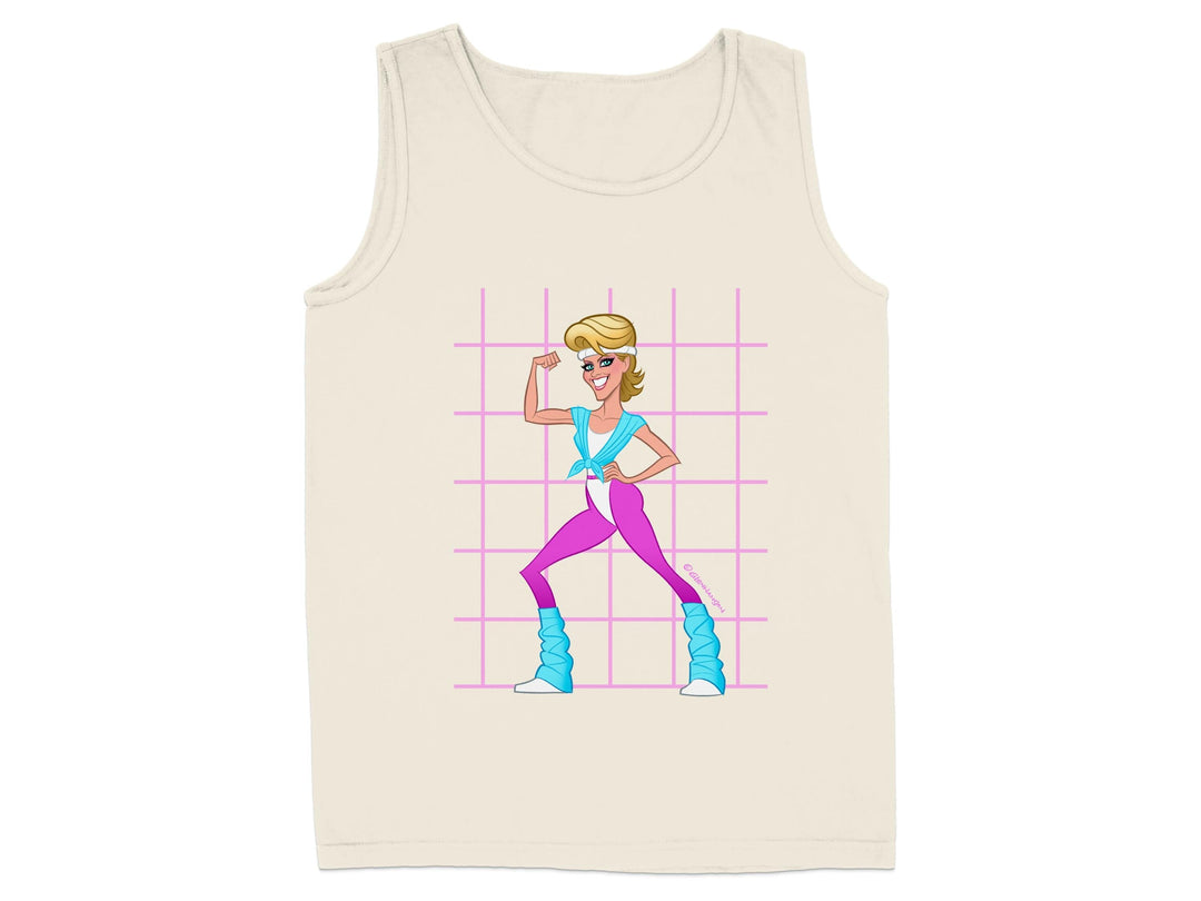 Retro Fitness Cartoon Character Graphic Tank product