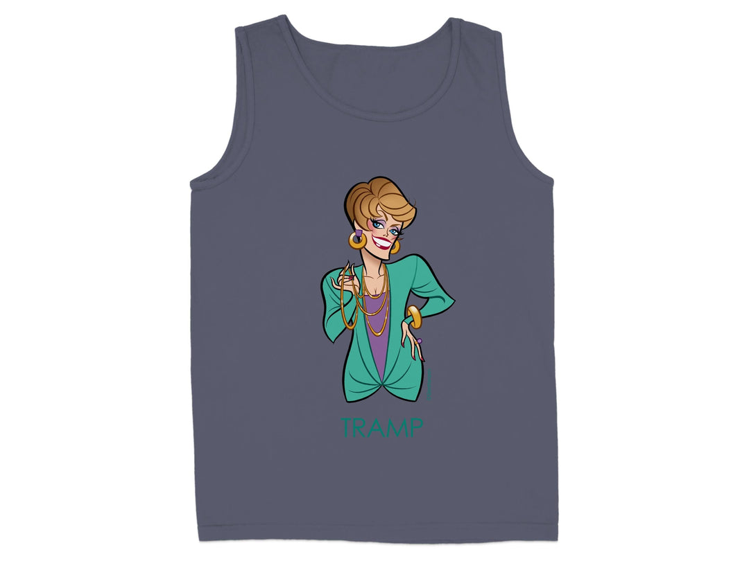 Stylish TRAMP Design Sleeveless Tank Top product type