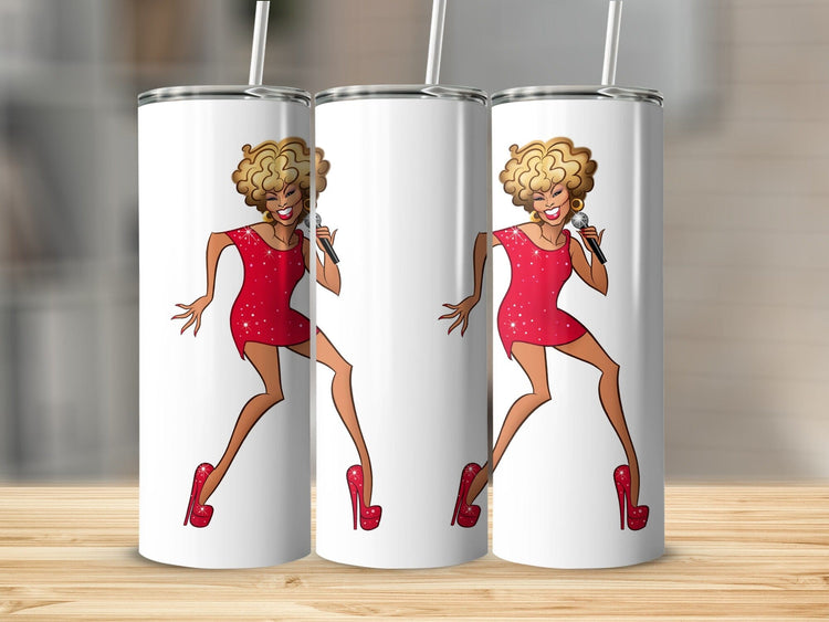 Singer in Red Dress Stainless Steel Tumbler product