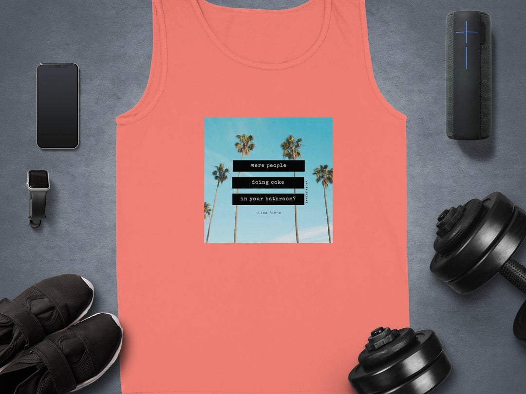 Graphic Tank Top with Palm Trees Design clothing product