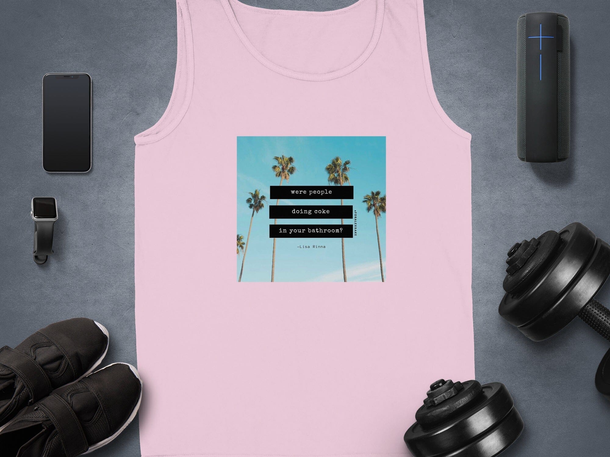 Palm Trees Print Athletic Tank Top product