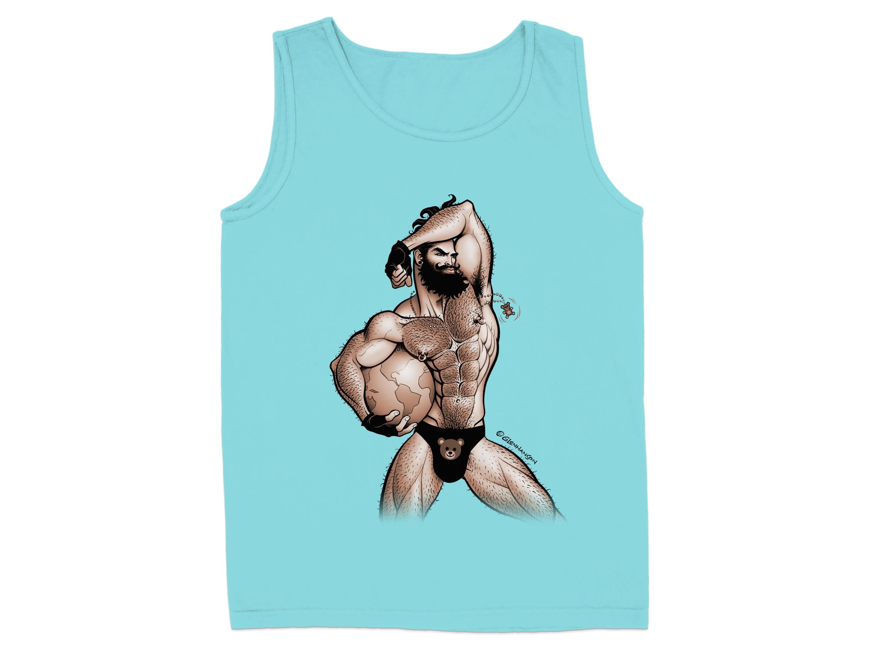 Stylish Graphic Print Muscle Man Tank Top product