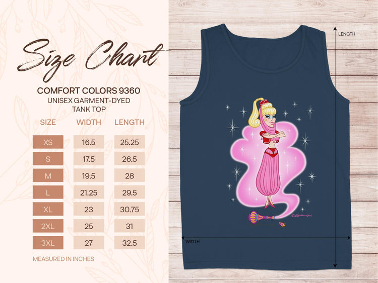 Genie Graphic Design Unisex Garment-Dyed Tank Top product type