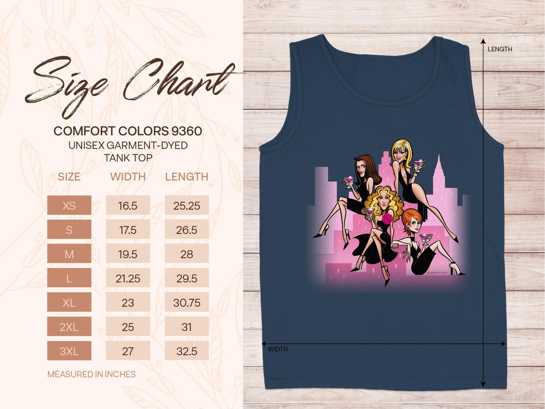 Cartoon Character Print Unisex Garment-Dyed Tank Top product type