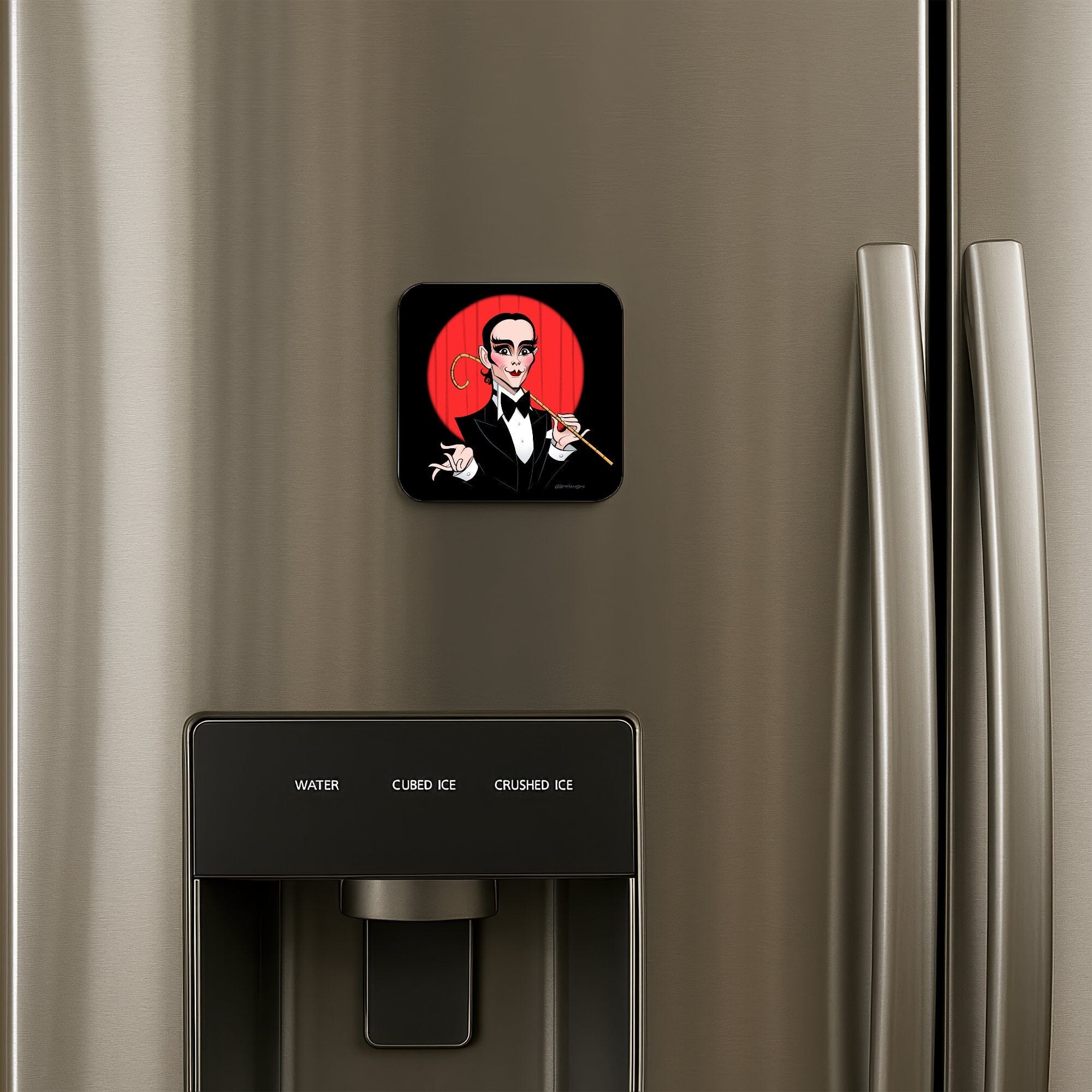 Classy Cartoon Character Holding Monocle Magnet product type