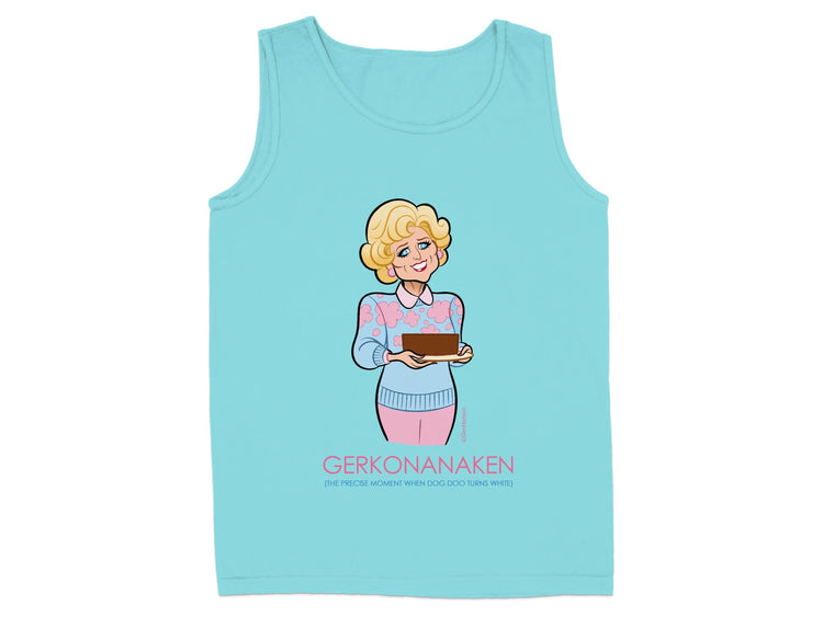 Funny Cartoon Character Blue Tank Top product type