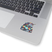 Fierce Rainbow Unicorn - Kiss-Cut Stickers