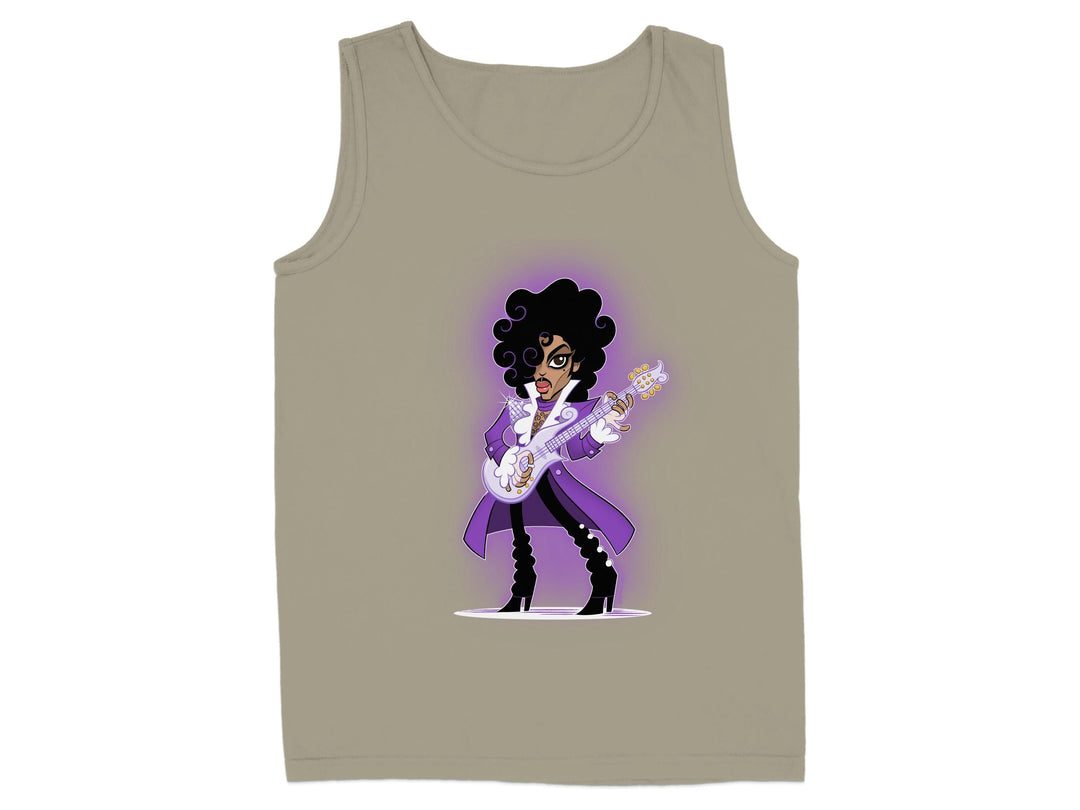 Purple Suit Guitarist Cartoon Tank Top product type