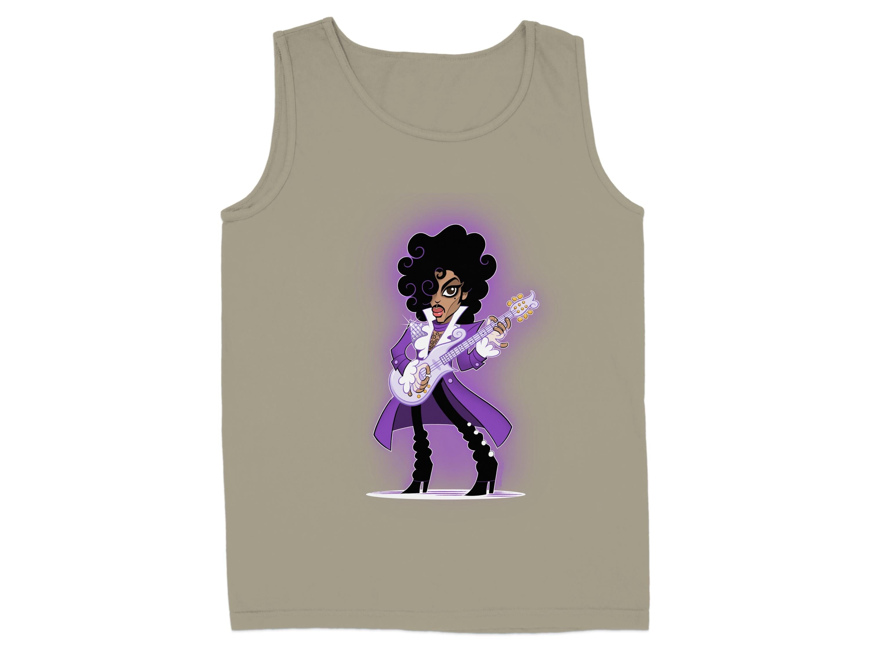 Purple Suit Guitarist Cartoon Tank Top product type