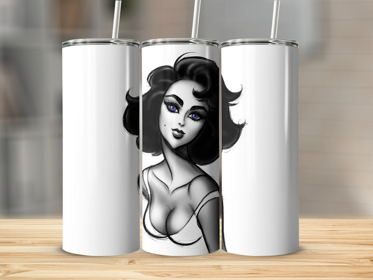Stunning Illustrated Woman Art Design Tumbler product type