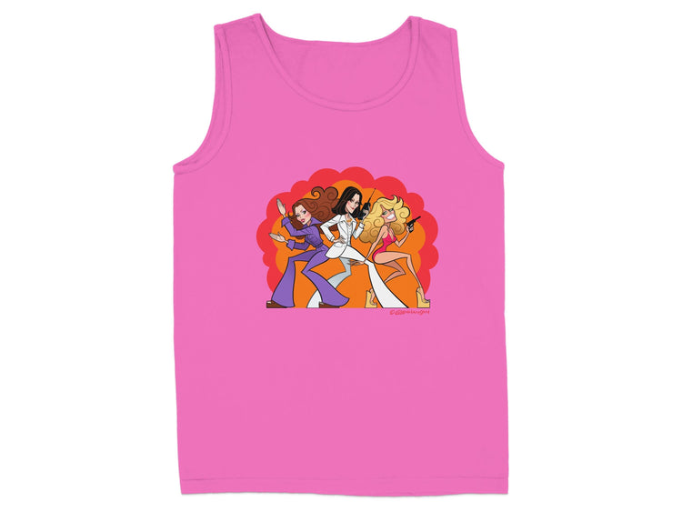 Retro Funky Disco Dancers Graphic Unisex Tank Top product type