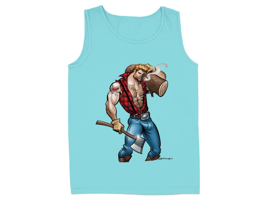 Muscular Lumberjack Graphic Sleeveless Shirt product