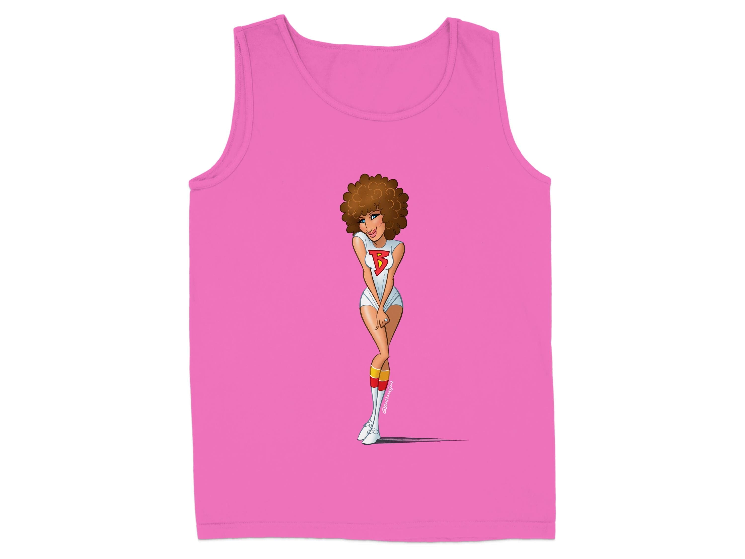 Funky Style Pink Tank Top Cartoon Image product type