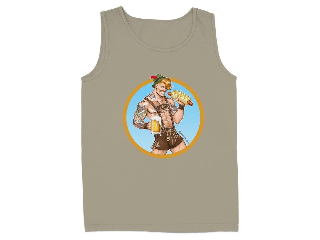 Oktoberfest Sausage Beer Guy Graphic Tank Top product type