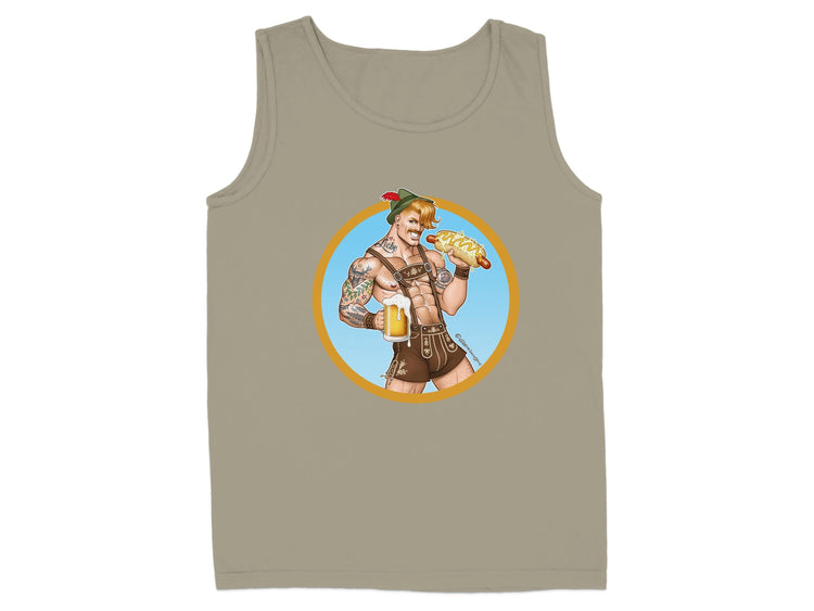 Oktoberfest Sausage Beer Guy Graphic Tank Top product type