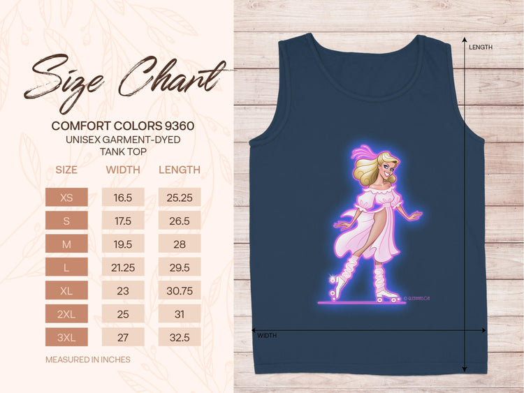 Glowing Roller Skating Girl Design Tank Top product