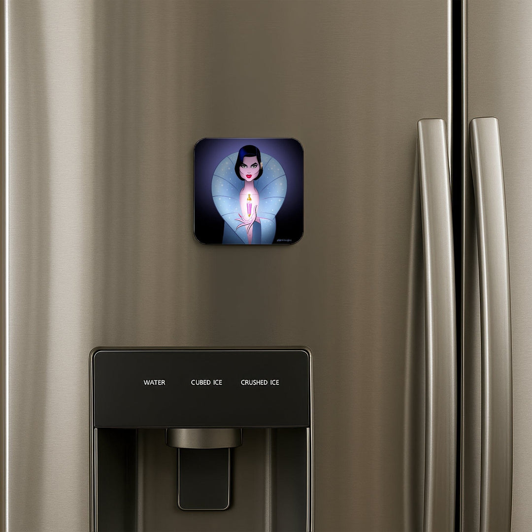Woman in Blue Costume Refrigerator Magnet product