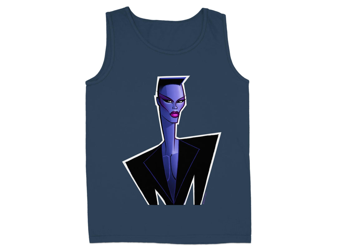 Stylish Artistic Blue Graphic Tank Top product