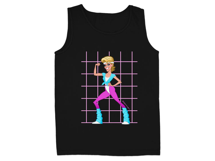 Retro Fitness Cartoon Graphic Tank Top product